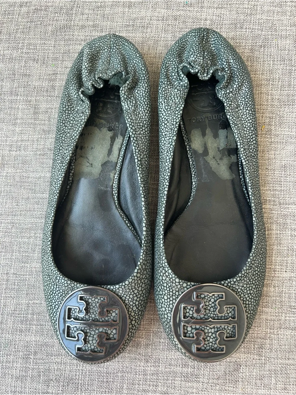 Tory Burch Stingray Reva Logo Ballet Flats in